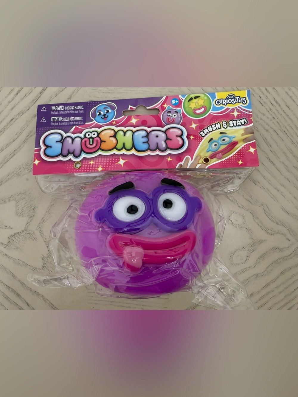 Smashers Purple Funny Face Squishy Toy by Smashers